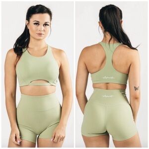 Alphalete Matcha Racerback Pulse Surge Sports Bra